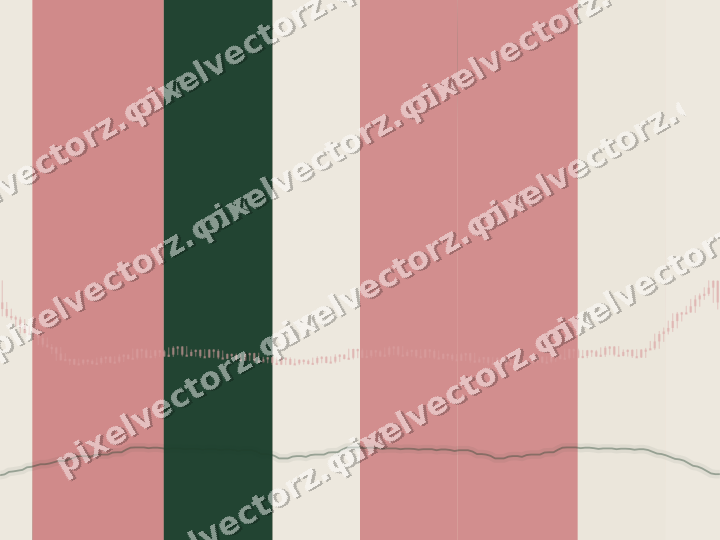 Soft pastel chart background in red and dark green