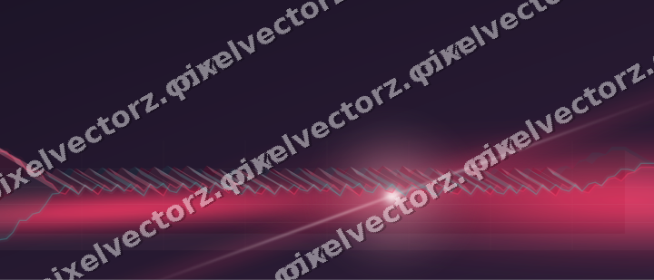 Glowing neon chart background in pink and amber