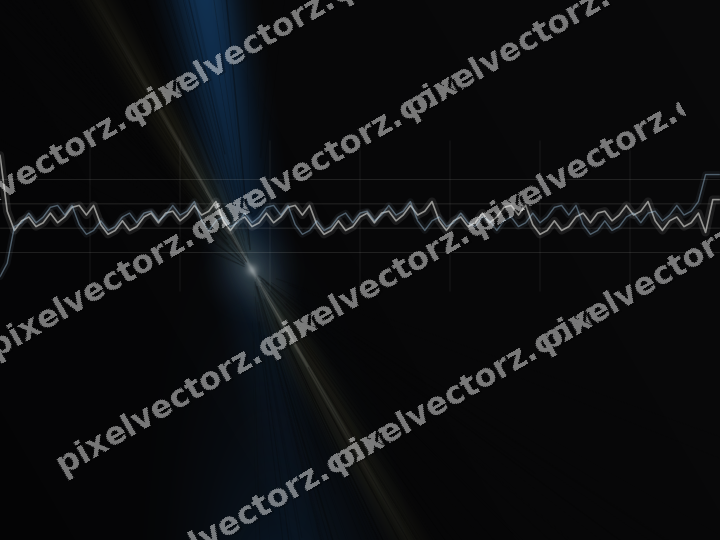 Glowing neon chart background in blue and yellow