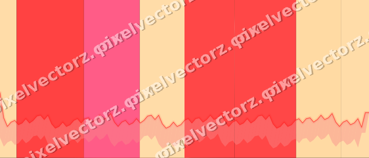 Glowing neon chart background in red and orange