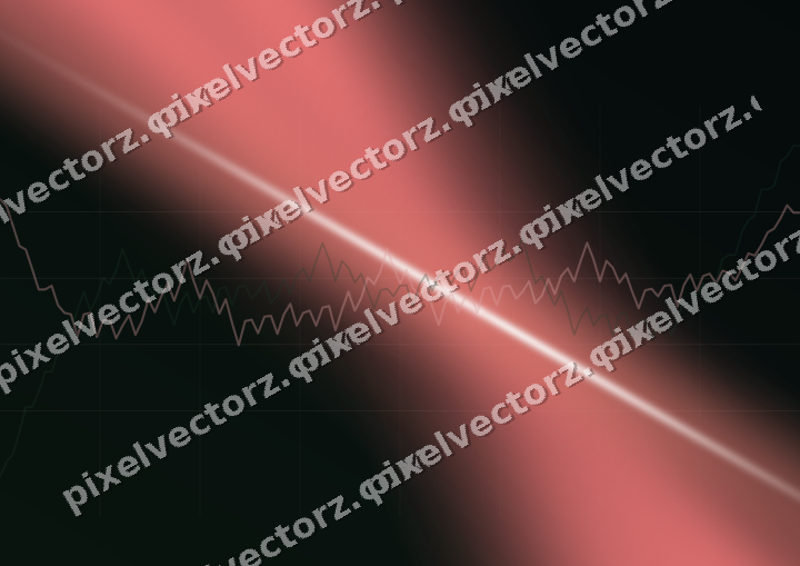 Glowing neon chart background in red and green