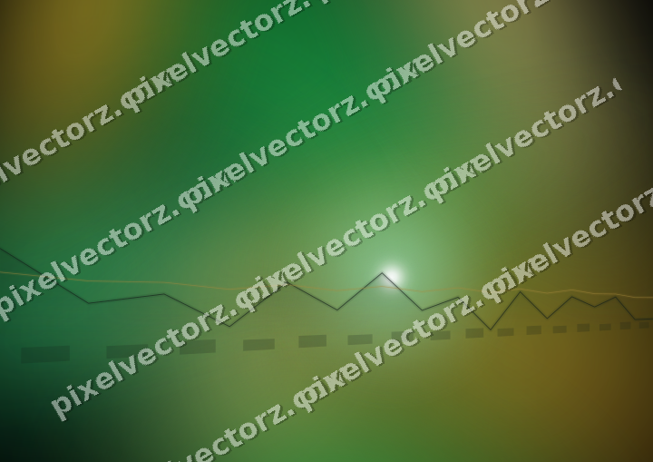 Glowing neon chart background in green and amber