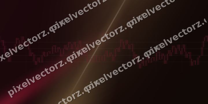 Glowing neon chart background in pink and red