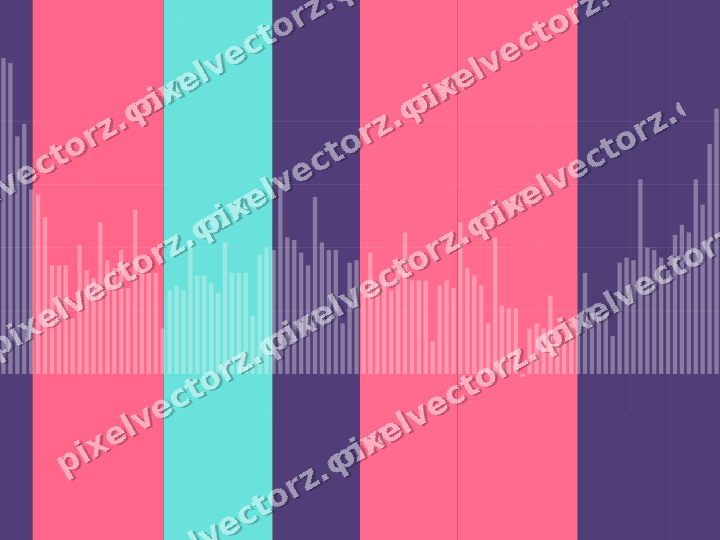 Glowing neon chart background in pink and amber