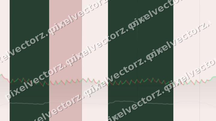 Glowing neon chart background in dark green and red