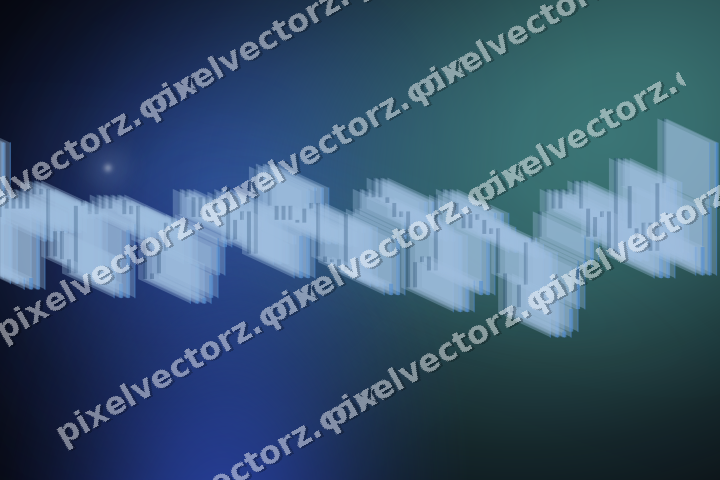 Glowing neon chart background in blue and cyan