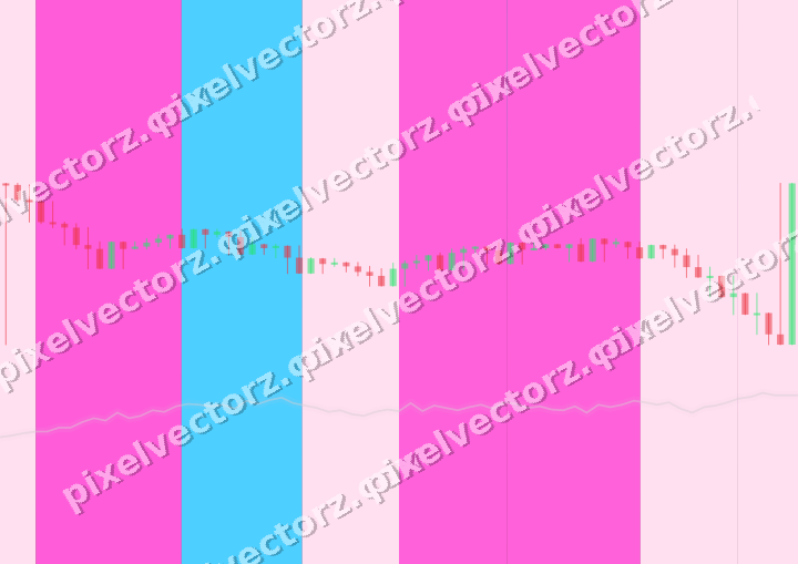 Glowing neon chart background in magenta and purple