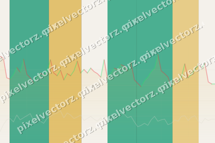 Glowing neon chart background in amber and green