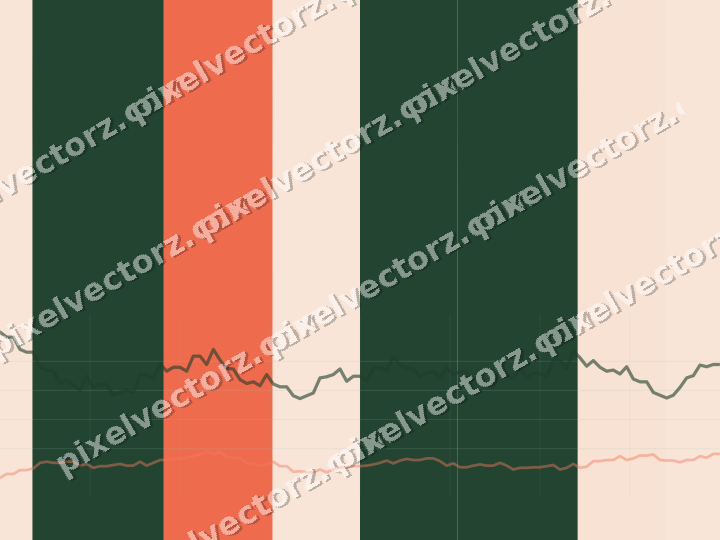 Soft pastel chart background in dark green and red