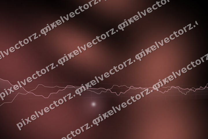 Glowing neon chart background in pink and red