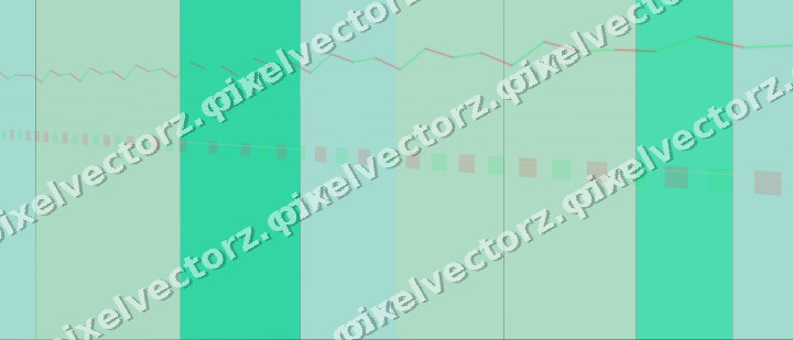 Glowing neon chart background in green and teal