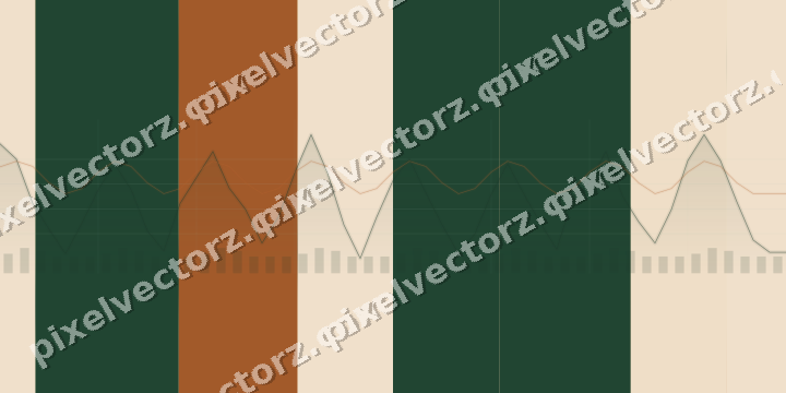 Soft pastel chart background in dark green and orange