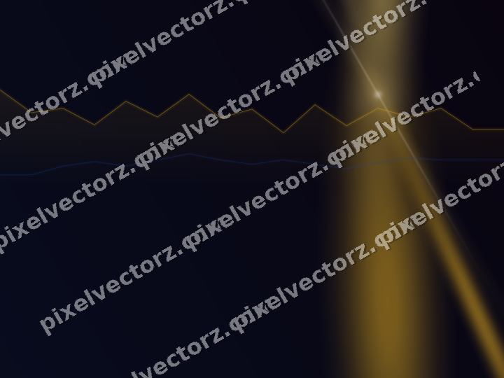Glowing neon chart background in amber and blue