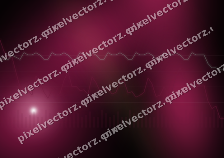 Glowing neon chart background in pink and green