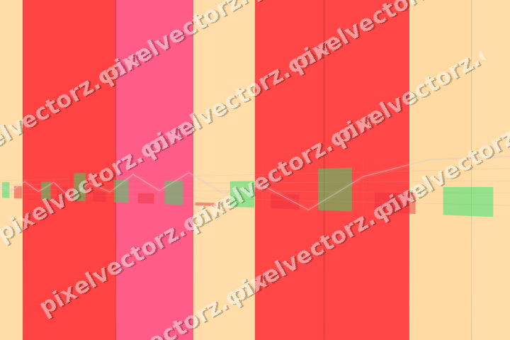 Glowing neon chart background in red and orange