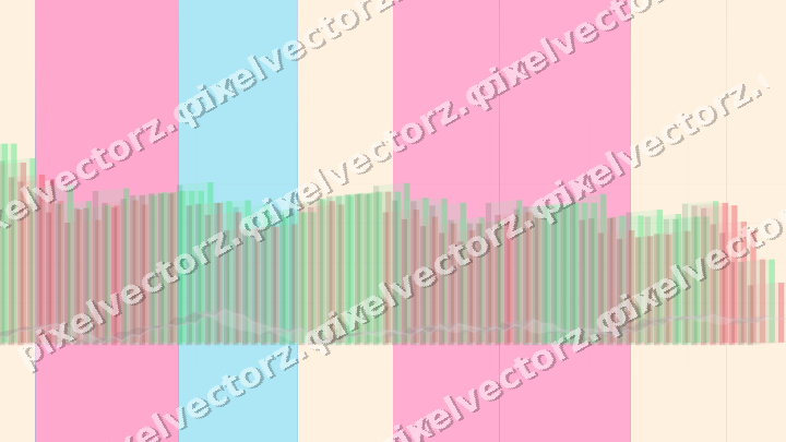 Glowing neon chart background in pink and cyan