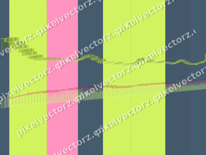 Glowing neon chart background in lime and amber