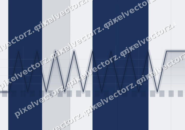 Glowing neon chart background in blue