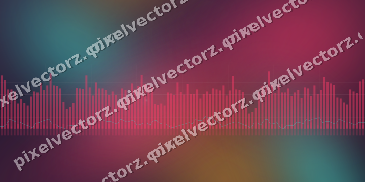 Glowing neon chart background in pink and amber