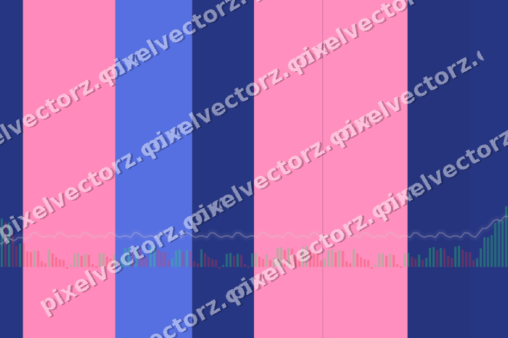 Glowing neon chart background in pink and blue