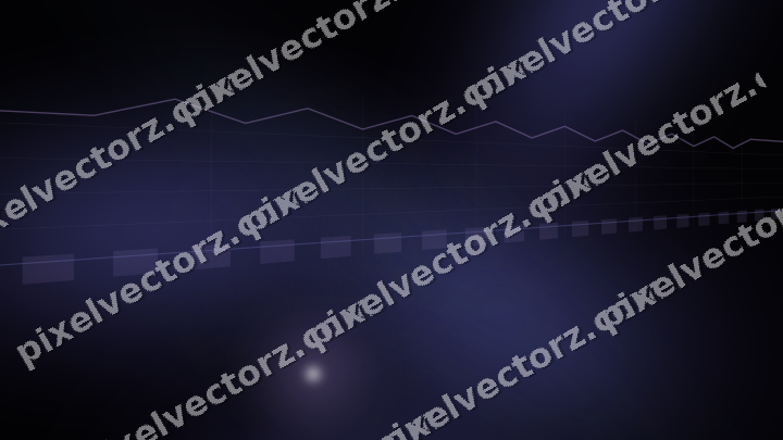 Glowing neon chart background in purple and blue