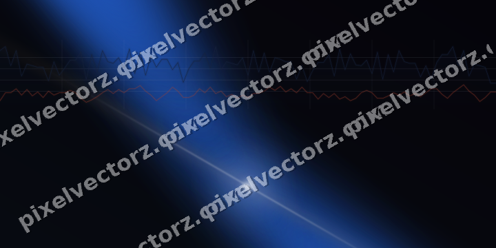 Glowing neon chart background in blue and red