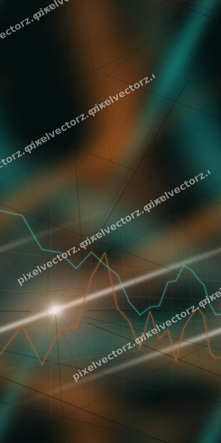 Nahtloser Neon Diagramm Hintergrund in Orange und Petrol