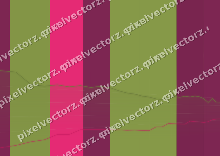 Glowing neon chart background in lime and pink