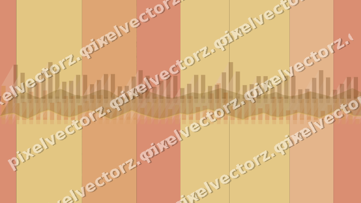 Glowing neon chart background in orange and amber