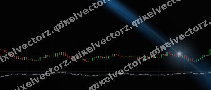 Glowing neon chart background in blue and orange