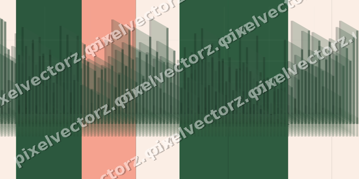 Glowing neon chart background in green and red