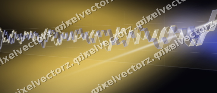 Glowing neon chart background in blue and amber