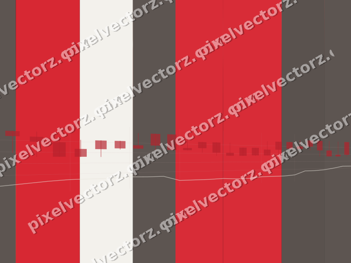 Glowing neon chart background in red and amber