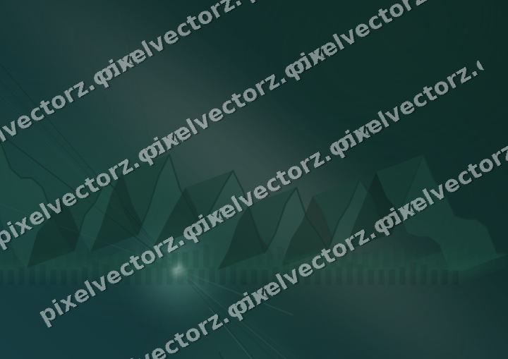 Glowing neon chart background in dark green and orange