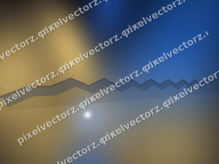 Glowing neon chart background in blue and amber