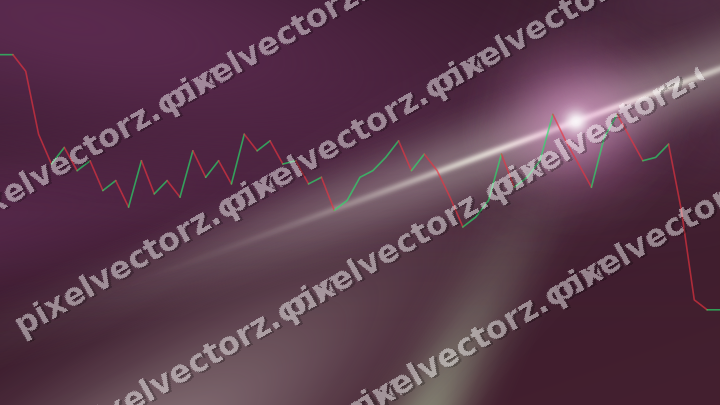Glowing neon chart background in dark magenta and lime