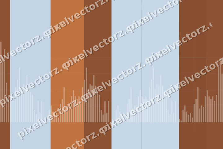 Glowing neon chart background in blue and orange