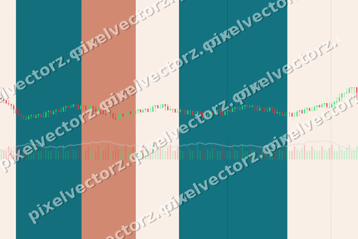Glowing neon chart background in teal and orange