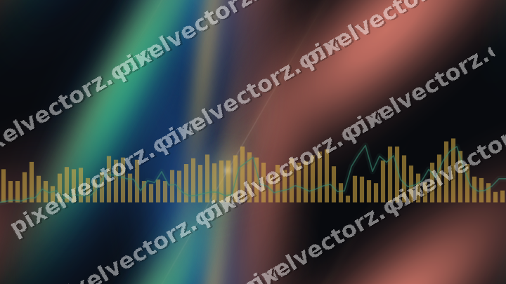 Nahtloser Neon Diagramm Hintergrund in Bernstein und Grün