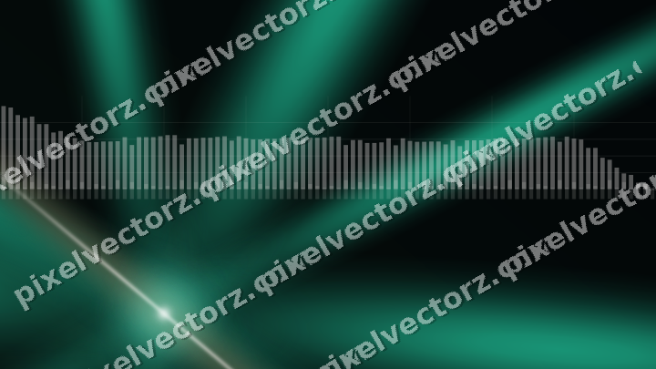 Glowing neon chart background in green and orange