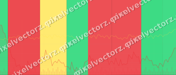 Glowing neon chart background in red and orange