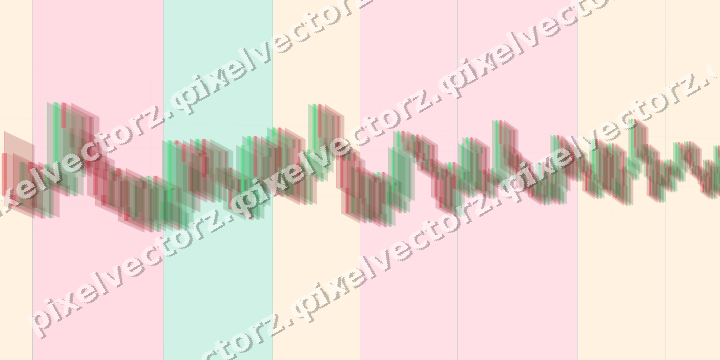 Glowing neon chart background in pale pink and pale amber