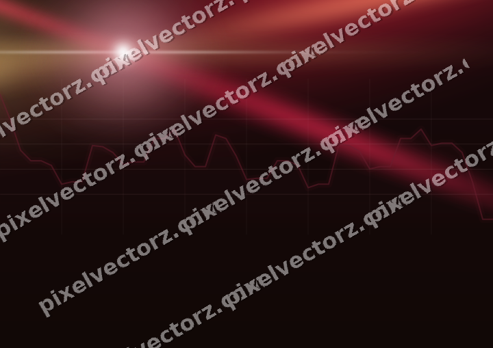 Glowing neon chart background in pink and red