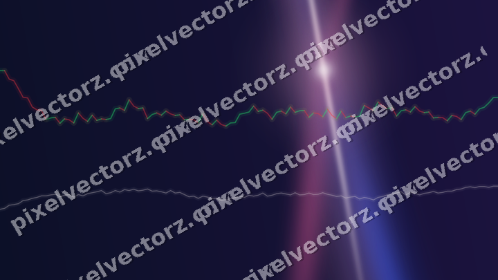 Glowing neon chart background in pink and blue
