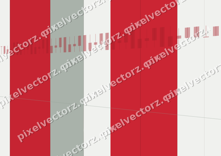 Glowing neon chart background in red and green