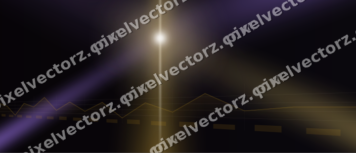 Glowing neon chart background in amber and purple