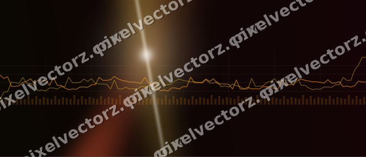Glowing neon chart background in orange and amber