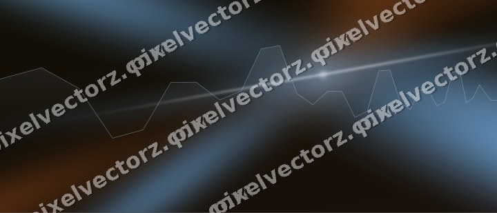 Glowing neon chart background in blue and orange
