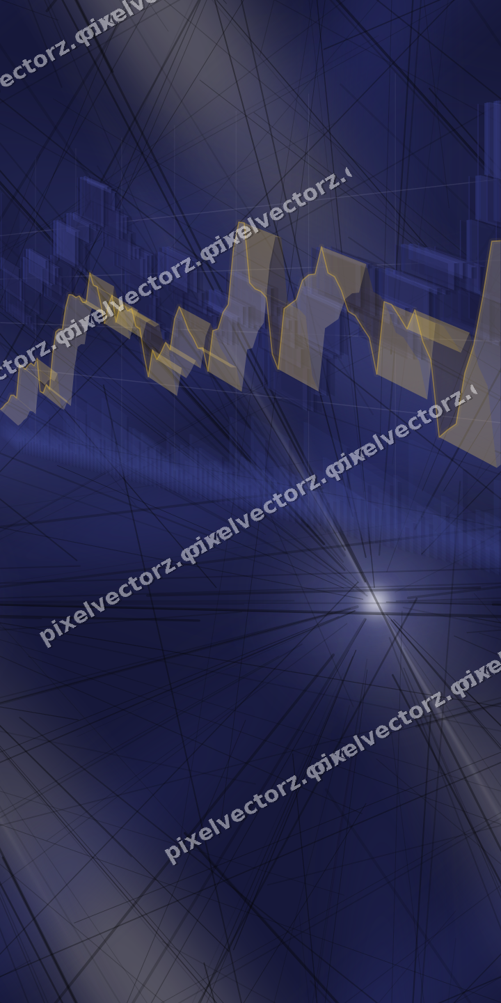 Nahtloser Neon Diagramm Hintergrund in Dunkelblau und Bernstein