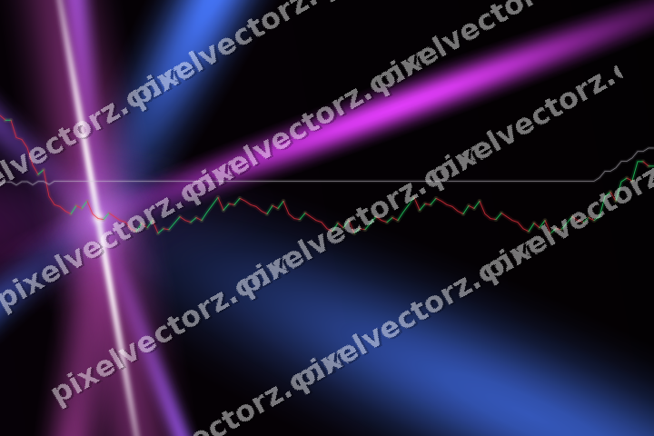 Glowing neon chart background in purple and blue